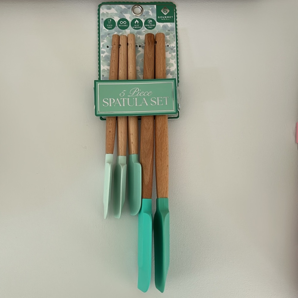 5pc Gourmet Kitchen Silicone Spatula Set